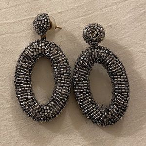 Silver beaded earrings!
